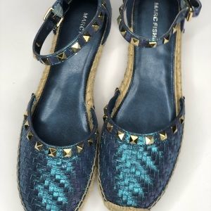 Marc Fisher -  Studded Slip On Espadrille Sandals
